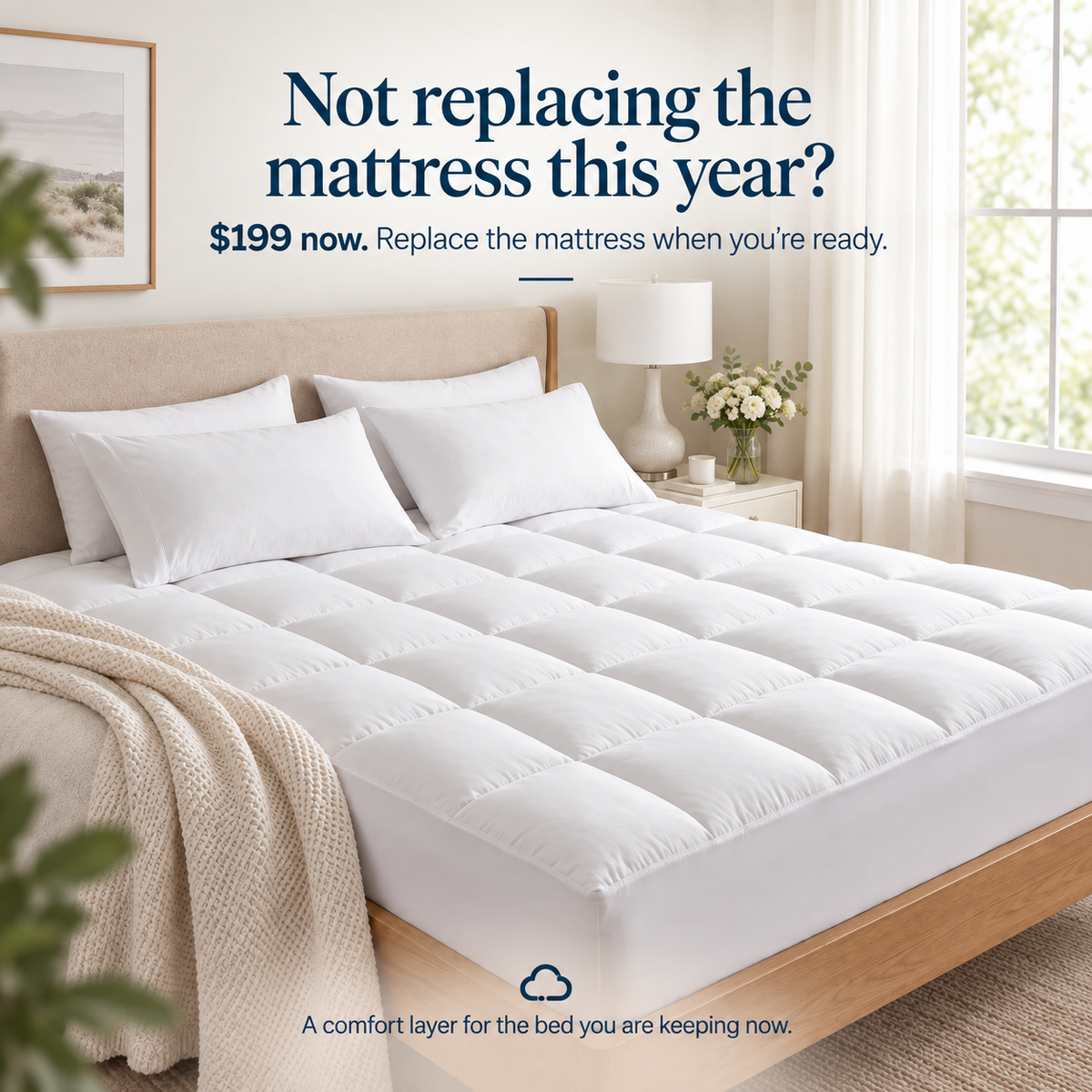 Nubrae™ CloudLoft Mattress Topper