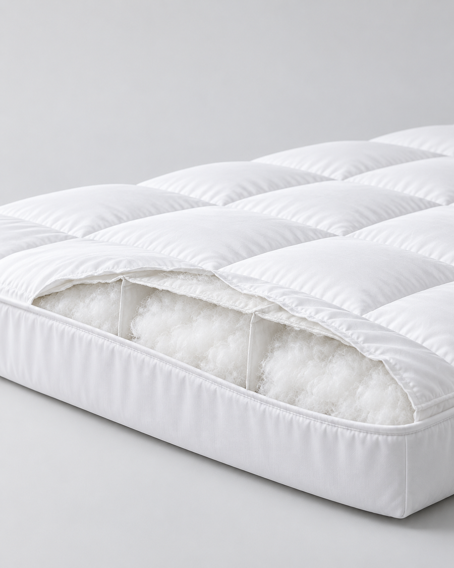 Quilted mattress topper construction